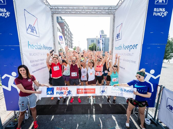 „AXA RUN&FUN“ napriek horúcemu počasiu s vynikajúcou atmosférou