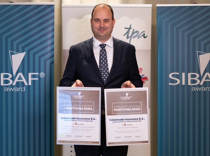 Dvojitá výhra v ankete SIBAF Award 2021 pre poisťovňu Colonnade